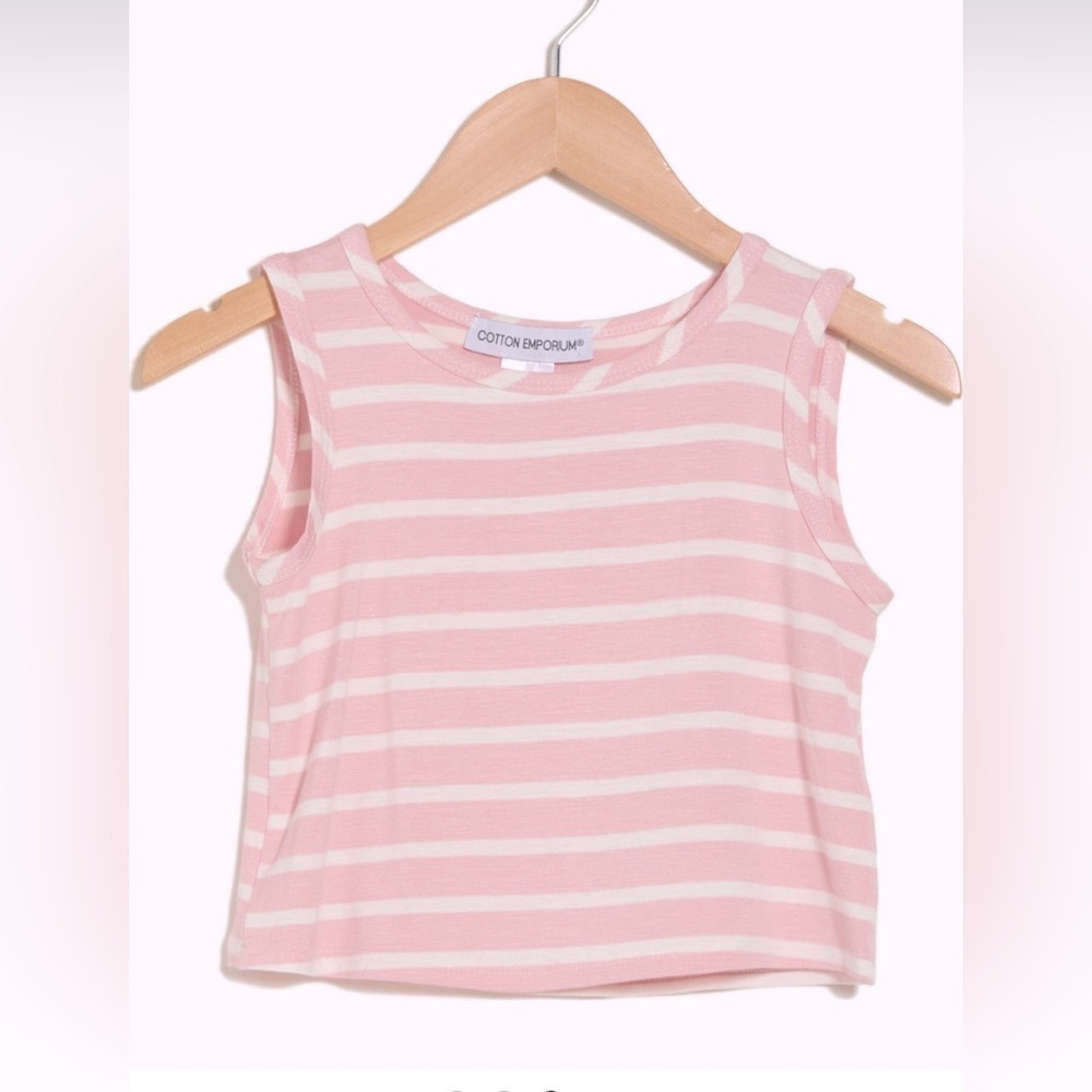 NWT Cotton Emporium Sleeveless Cropped Tank Juniors Size Large